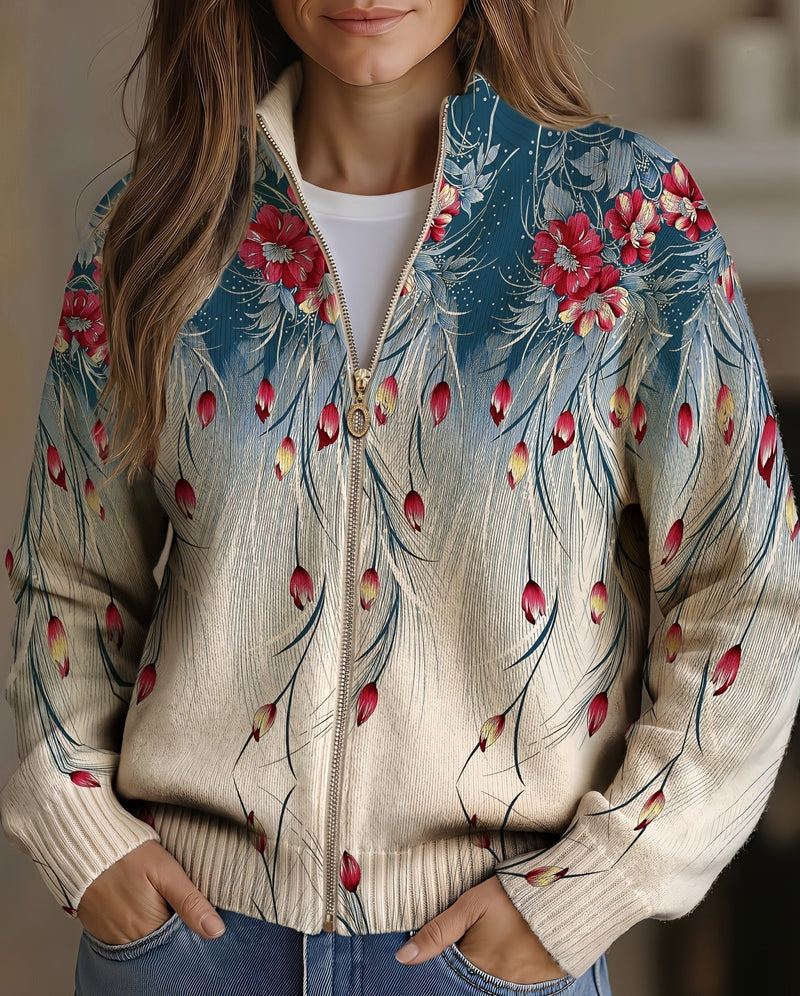 Ornella™ | Print of Floral Peacock Feathers